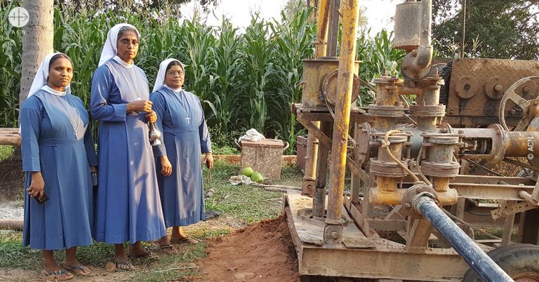 India: a new water well for a boarding school run by Italian sisters in the diocese of Eluru