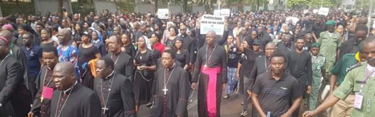 Bishops lead peaceful protest against “high level of insecurity” in Nigeria